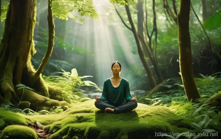 도교의 불로장생 개념 - Image Prompt 1: Harmonious Flow in Nature**