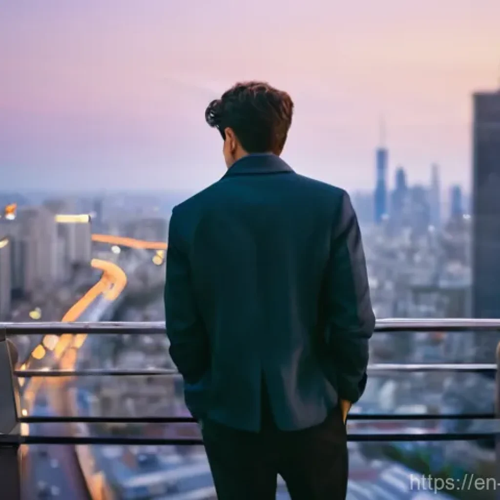 성리학의 개념 - **Finding Your Inner Compass:**
    "A lone figure, gender-neutral, stands calmly amidst a softly bl...